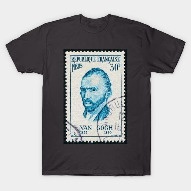 Van Gogh Stamp T-Shirt by Dave on the Beach